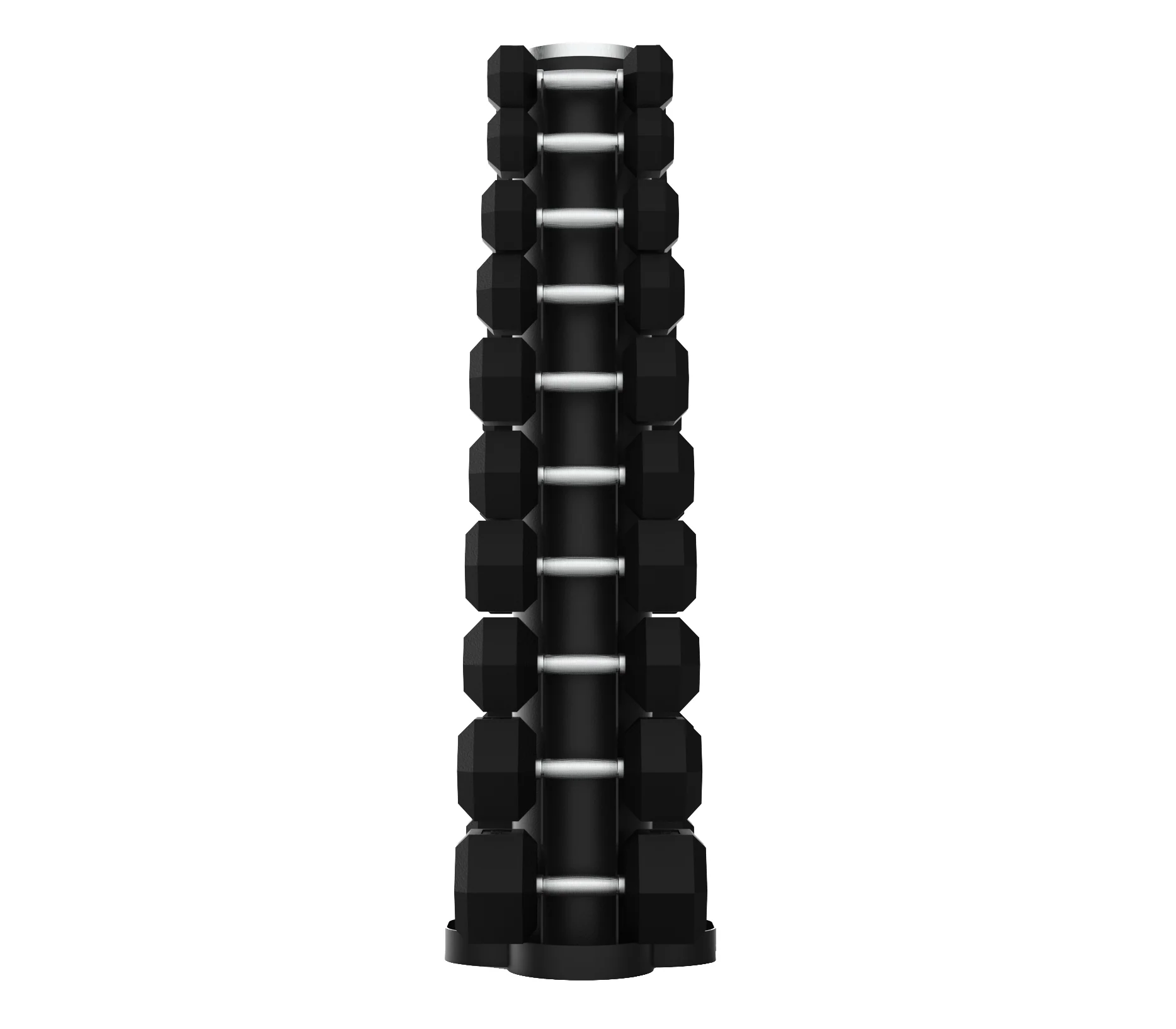Rival 1-10KG Hex Dumbbell Set with Double-Sided Vertical Storage Rack - Image 3