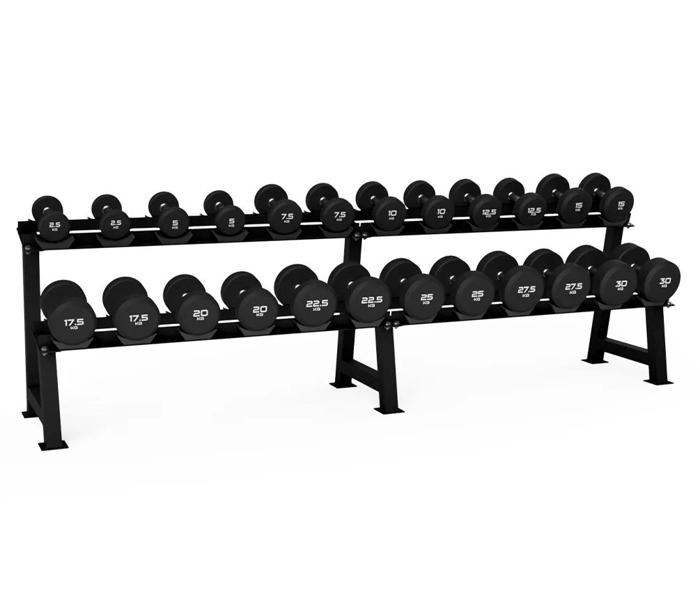 2 Tier Commercial Round Dumbbell Storage Racks - Image 4