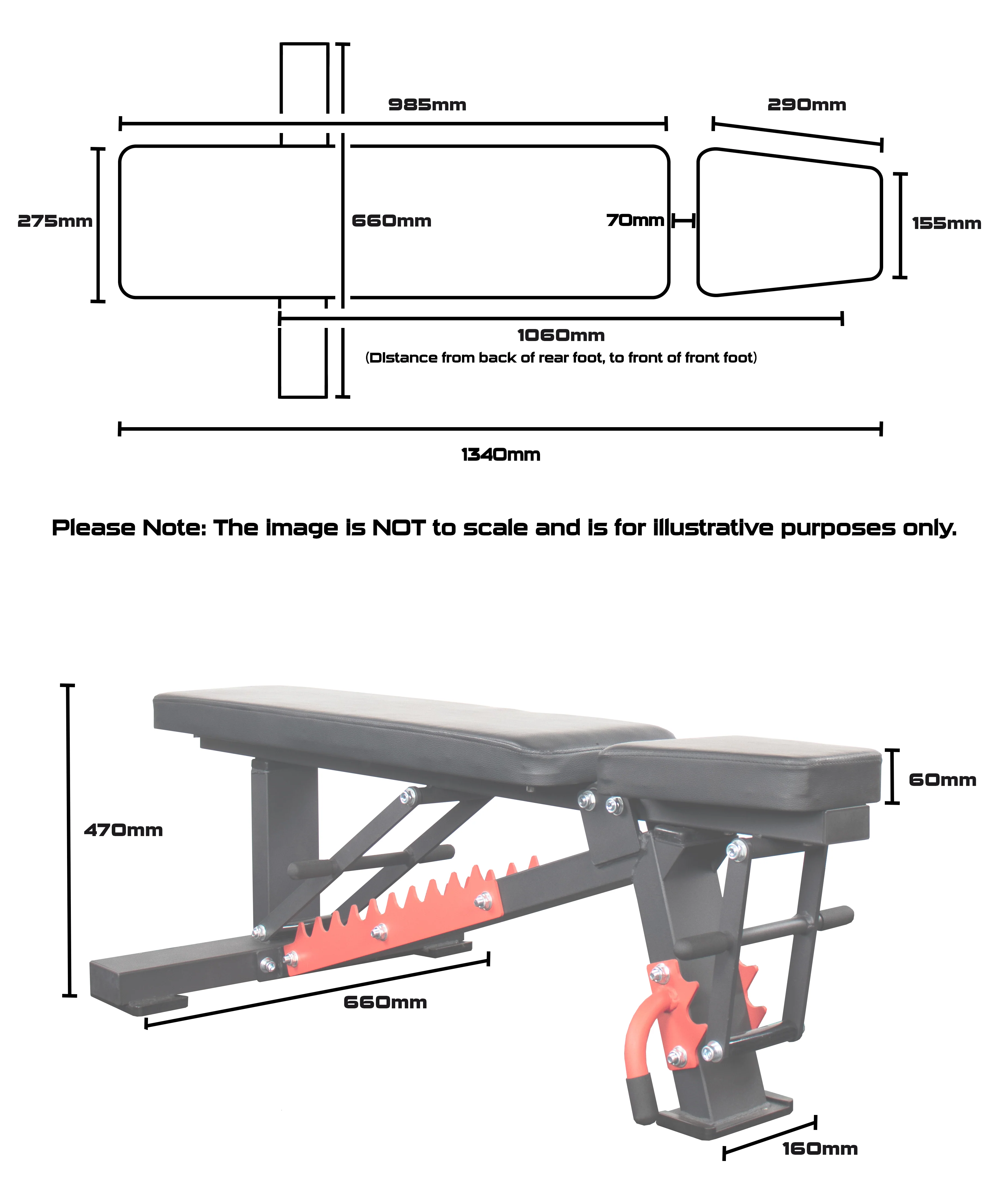 Rival Adjustable Weight Bench (Choice of Colour) - Image 15