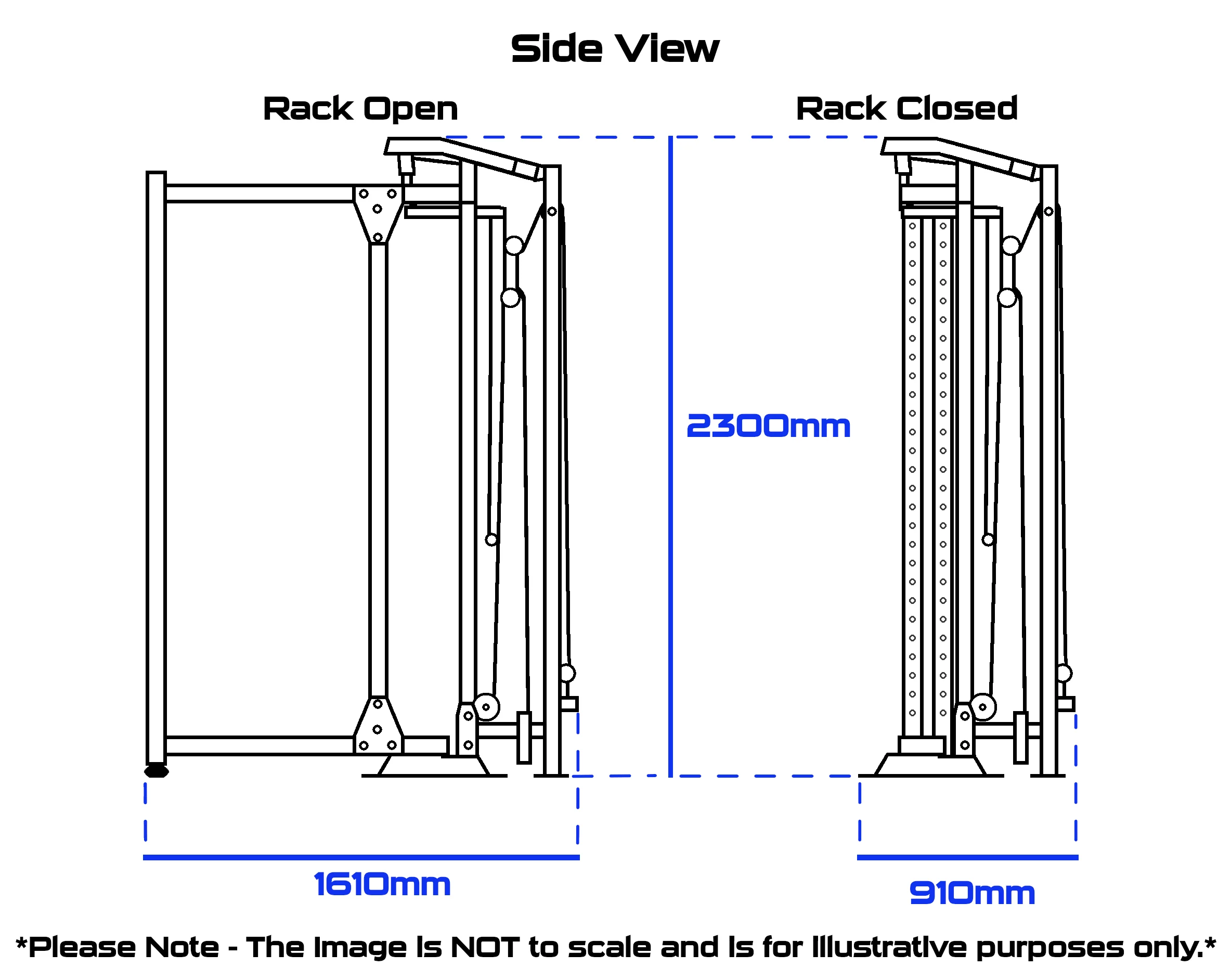 Rival J-1 Series Folding Power Rack With Optional Cable System - Image 10