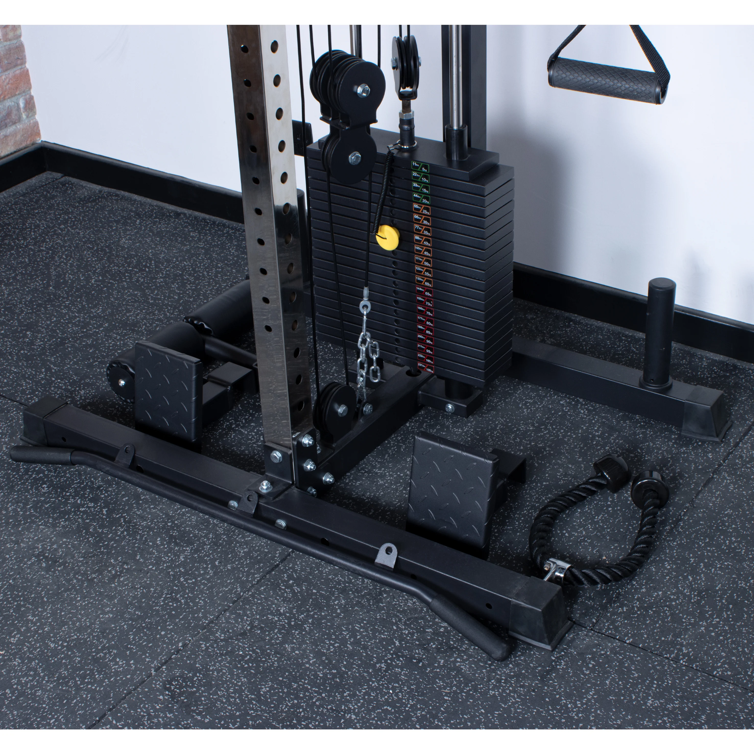 Rival Wall Mounted or Freestanding Adjustable Free Arm Functional Trainer Pulley System - 105KG Weight Stack - Image 6