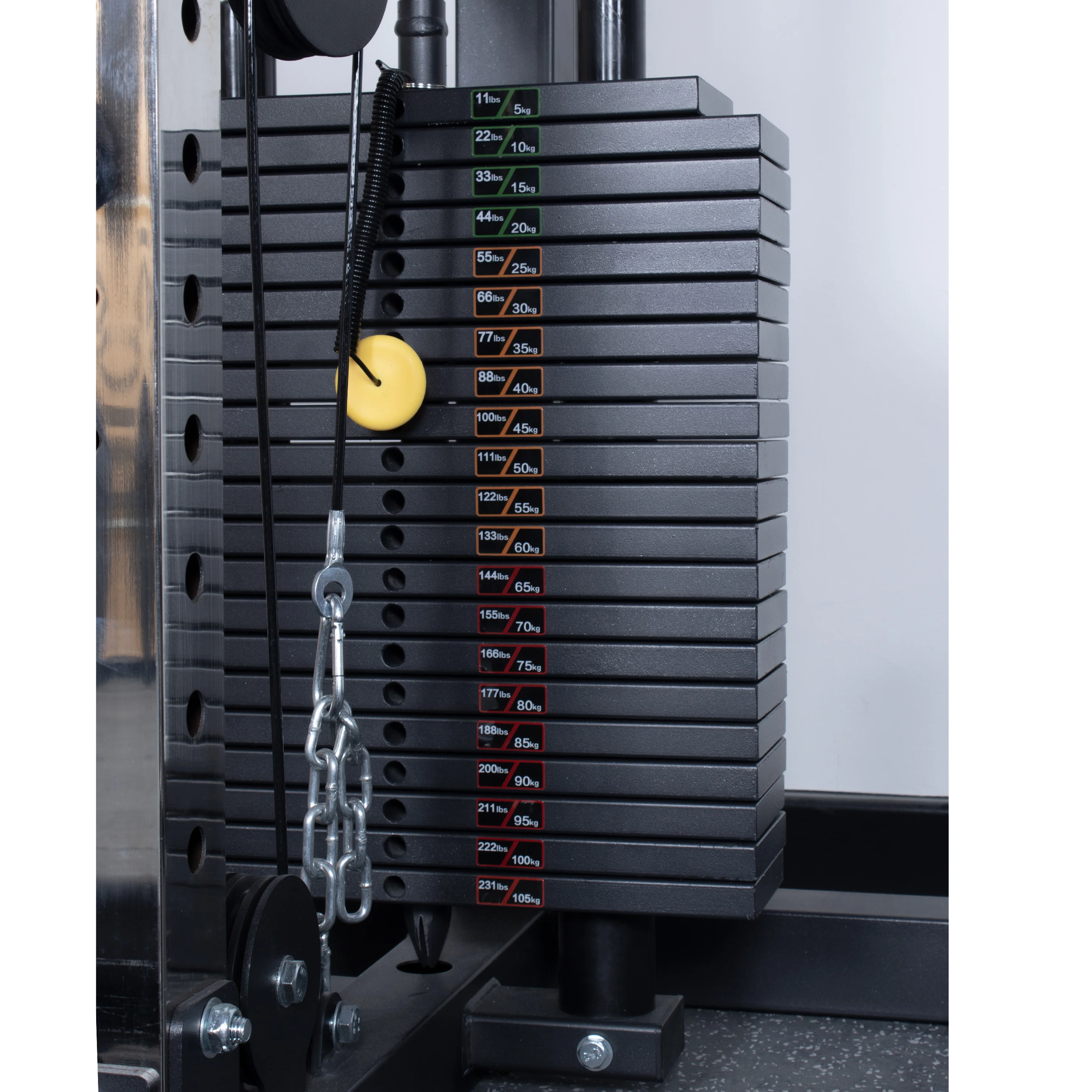 Rival Wall Mounted or Freestanding Adjustable Free Arm Functional Trainer Pulley System - 105KG Weight Stack - Image 7