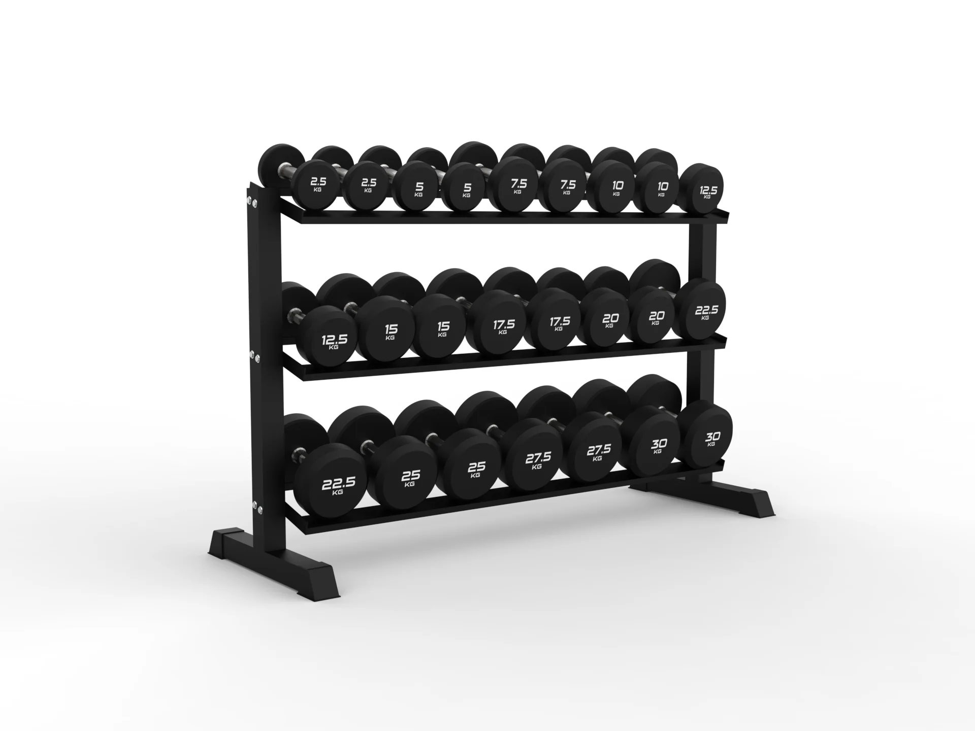 Urethane Round Dumbbells Sets With Optional Storage Rack - Image 26