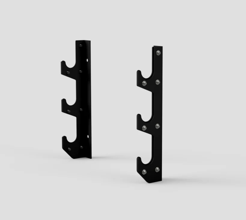 Wall-Mounted Horizontal 3 Bar Storage Rack - Image 3