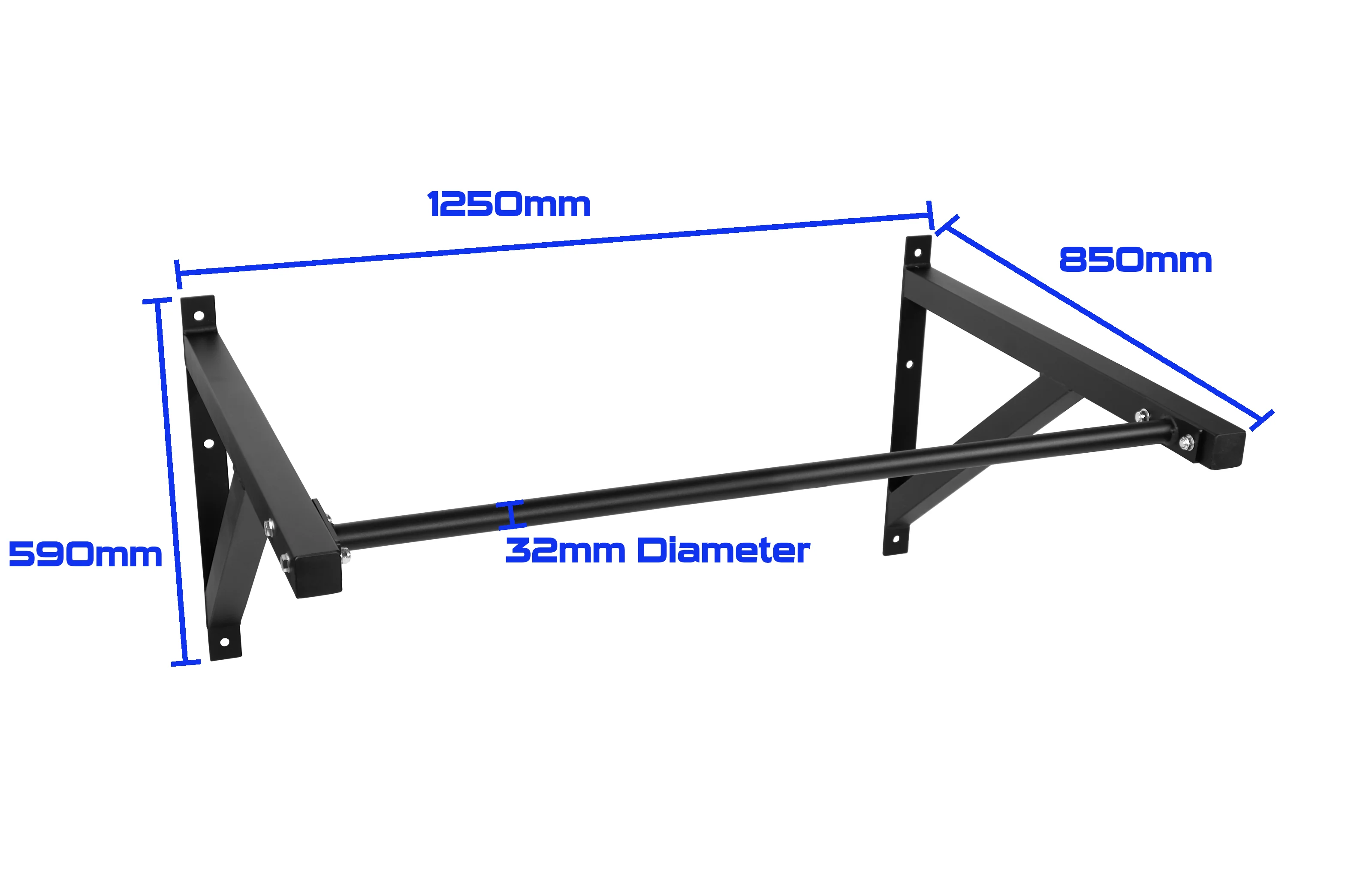Wall-Mounted Straight Pull-Up Bar - Image 3